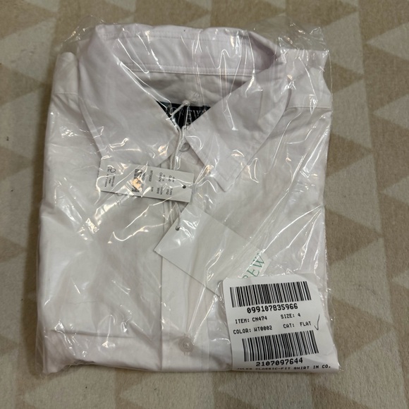 J crew white Jules classic-fit shirt in cotton poplin - Picture 4 of 4